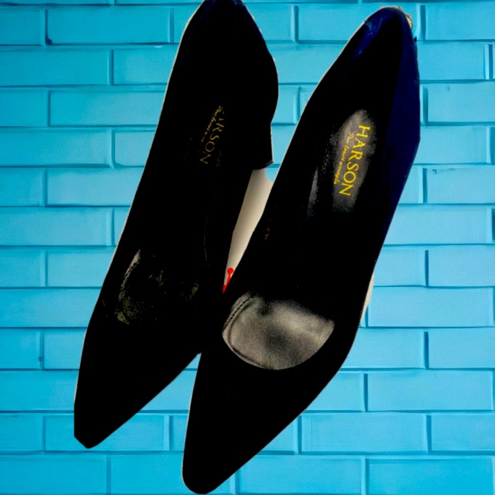 NWOT. Harson suede black high heels